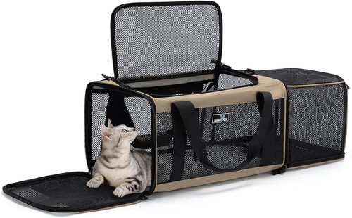 Fabric dog crate puppy carrier - fabric,