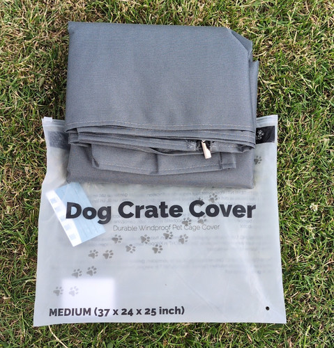 Fabric dog crate cover - crate, medium
