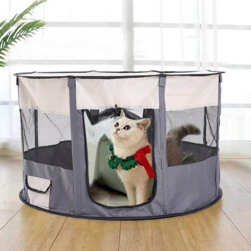 Soft foldable fabric dog crate - fabric,